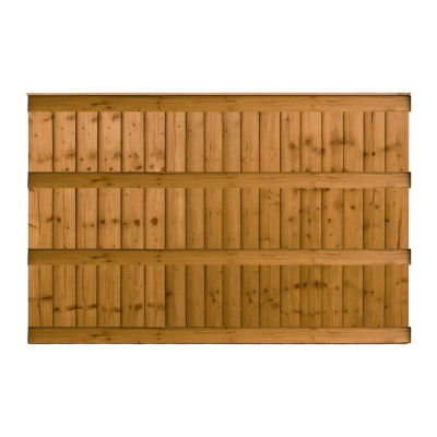 6FT x 4FT Ultra Heavy Duty Closeboard Fence Panel - Pressure Treated Brown