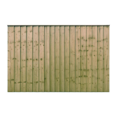 6FT x 4FT Closeboard Fence Panel - Pressure Treated Green/Natural
