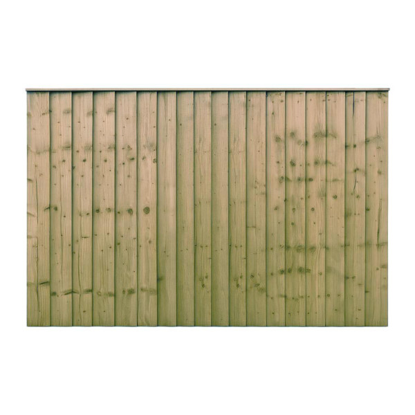 6FT x 4FT Closeboard Fence Panel - Pressure Treated Green