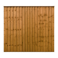 6FT x 5FT 6 Inch Ultra Heavy Duty Closeboard Fence Panel - Pressure Treated Brown