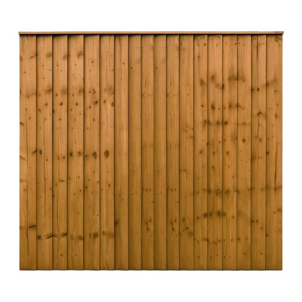 6FT x 5FT 6 Inch Closeboard Fence Panel - Pressure Treated Brown