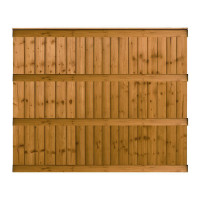 6FT x 5FT Ultra Heavy Duty Closeboard Fence Panel - Pressure Treated Brown
