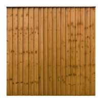 6FT x 6FT Closeboard Fence Panel - Pressure Treated Brown