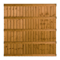 6FT x 6FT Ultra Heavy Duty Closeboard Fence Panel - Pressure Treated Brown