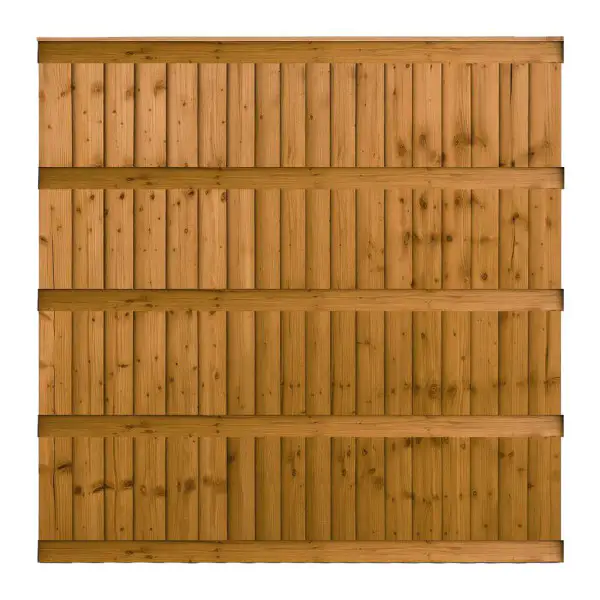 6FT x 6FT Ultra Heavy Duty Closeboard Fence Panel - Pressure Treated Brown