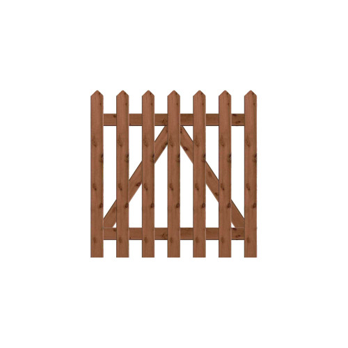 Point Top Picket Gate with Ironmongery (Select Size) - Pressure Treated