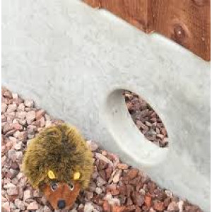 12 Inch Smooth Concrete Gravel Board with Hedgehog Hole